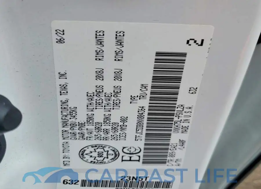 5TFJC5DB8NX004364# 12