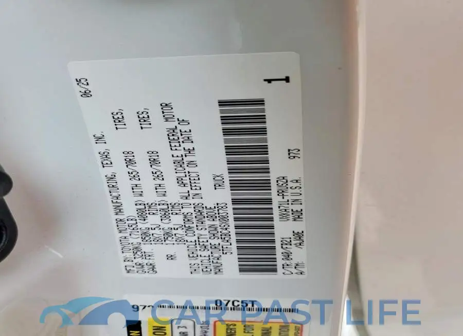 5TFLA5BC4SX003783# 12