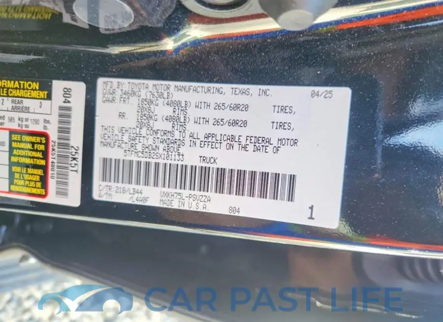 5TFMC5DB2SX101133# 12
