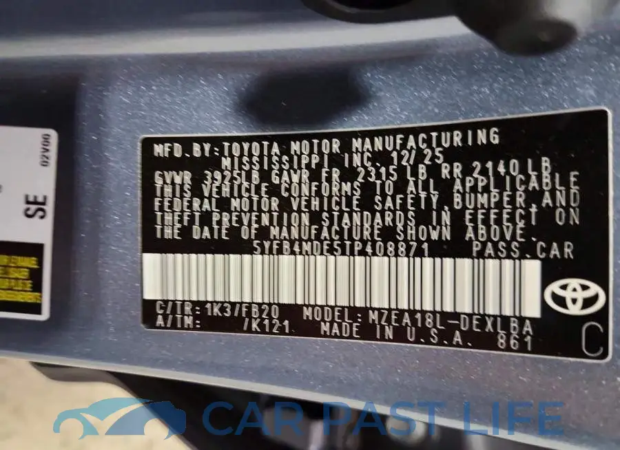 5YFB4MDE5TP408871# 13