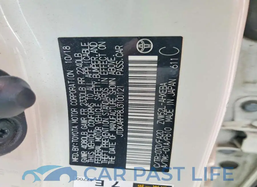 JTDKARFP8J3100121# 12