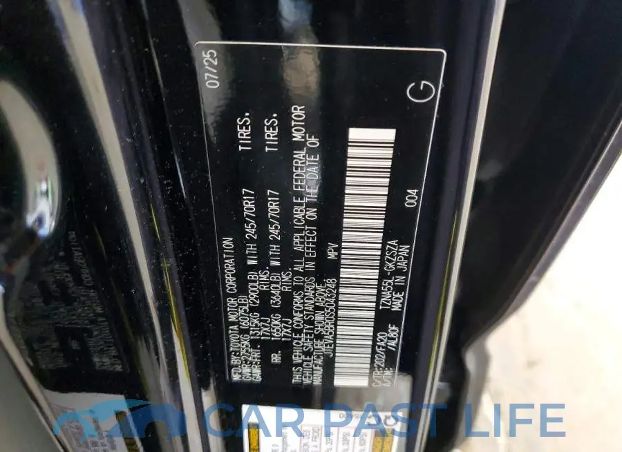 JTEVA5BR0S5043248# 12
