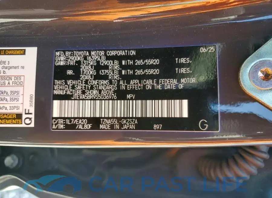 JTEVA5BR9S5036976# 13