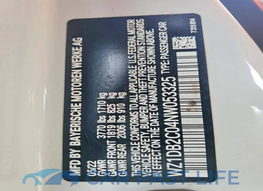 WZ1DB2C04NW053325# 12