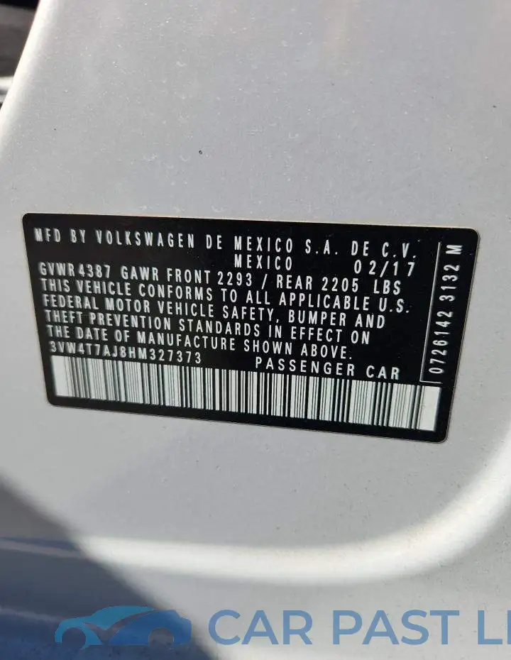 3VW4T7AJ8HM327373# 12