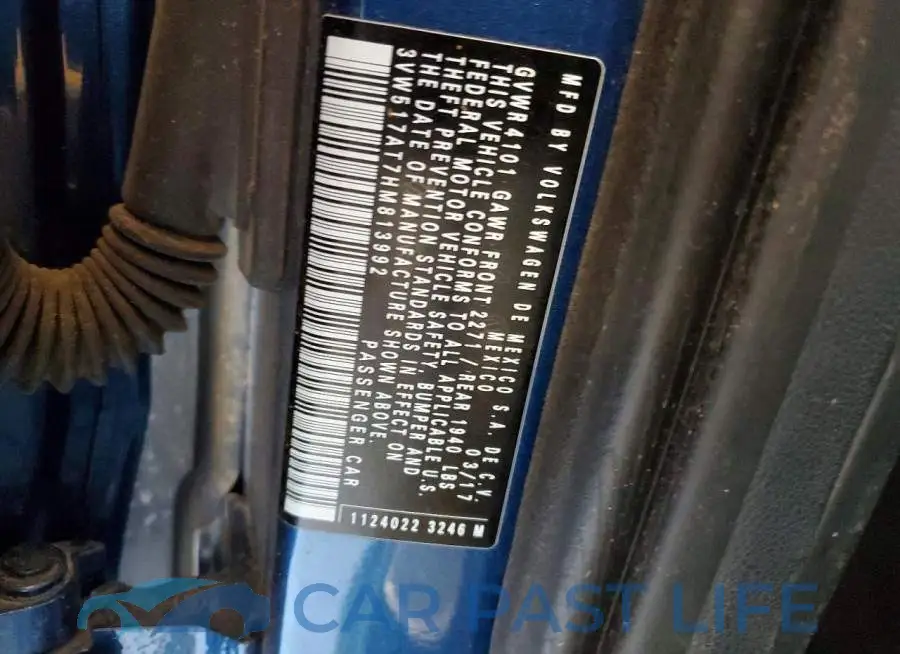 3VW517AT7HM813992# 12