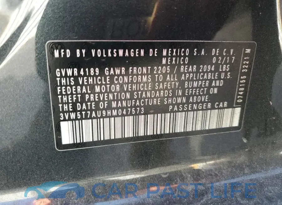 3VW5T7AU9HM047573# 12