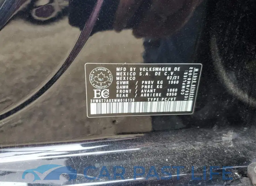 3VW6T7AUXMM016136# 13