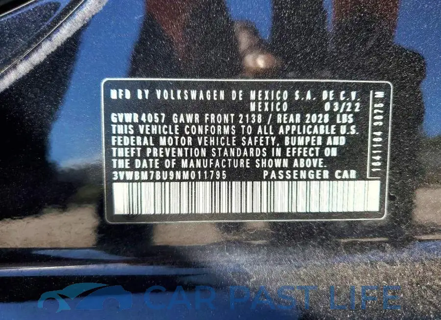3VWBM7BU9NM011795# 13