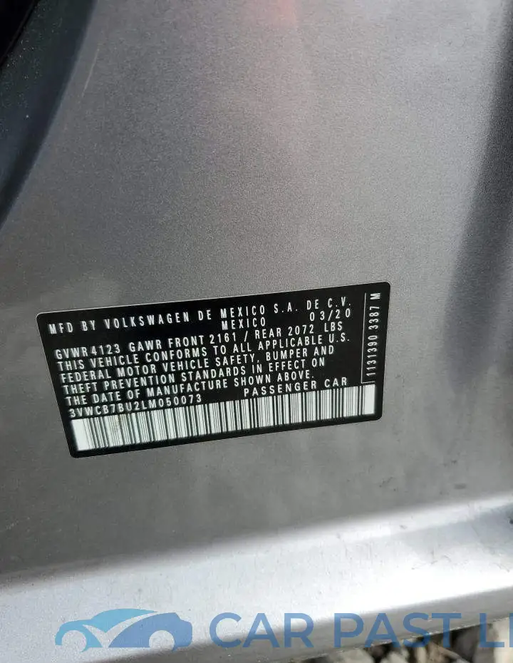3VWCB7BU2LM050073# 12