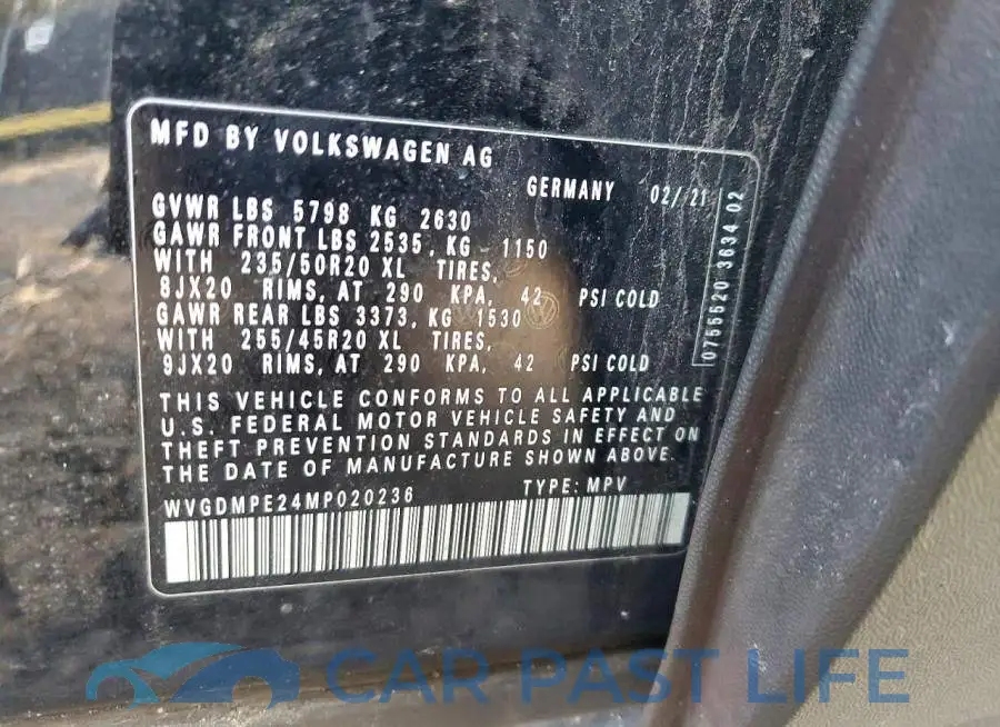 WVGDMPE24MP020236# 14