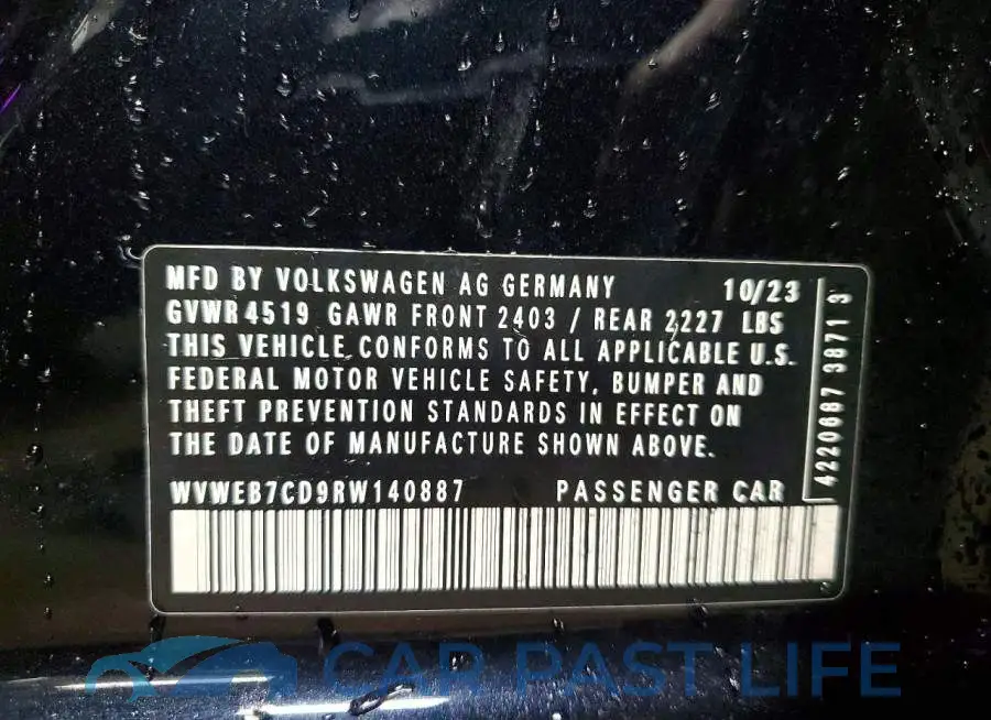 WVWEB7CD9RW140887# 12