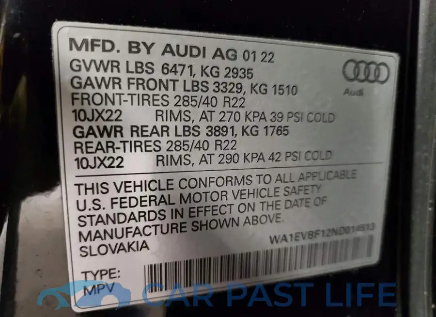 WA1EVBF12ND014513# 14
