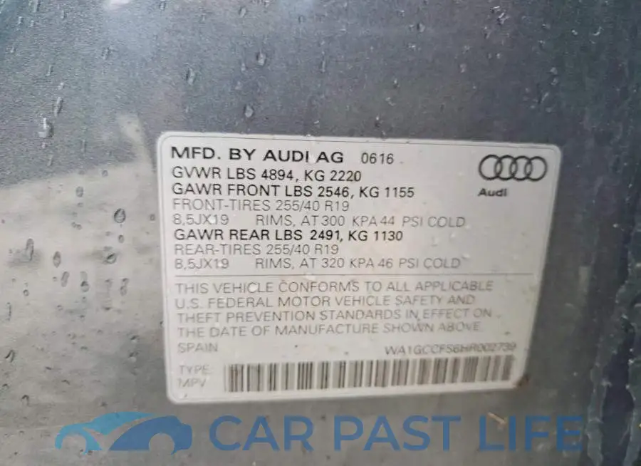 WA1GCCFS6HR002739# 12