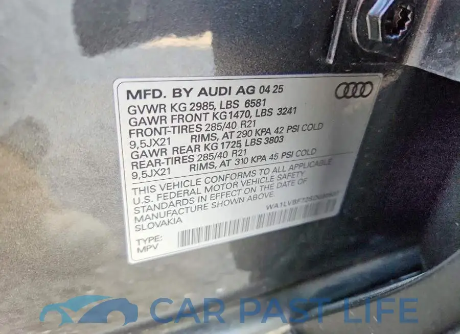 WA1LVBF72SD030637# 13