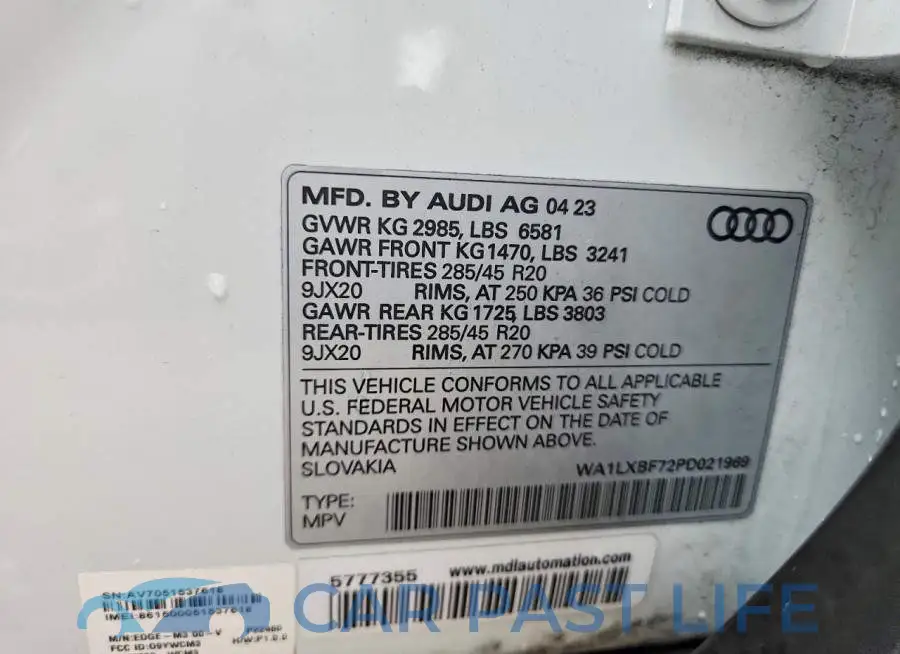 WA1LXBF72PD021969# 14