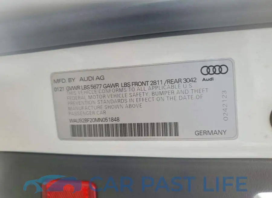 WAU92BF20MN051848# 12