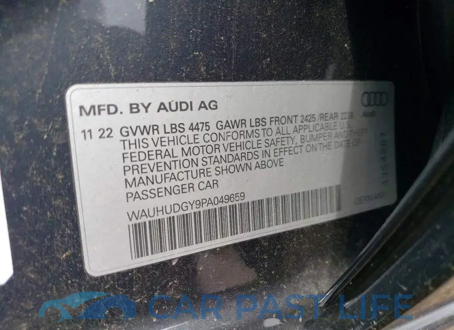 WAUHUDGY9PA049659# 12