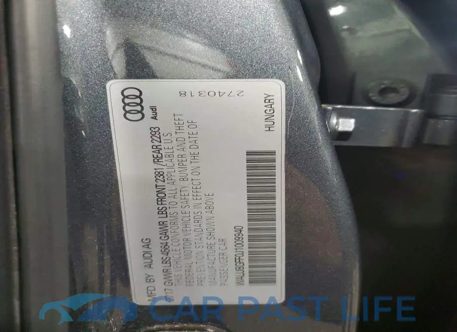 WAUJ8GFF0J1009940# 13