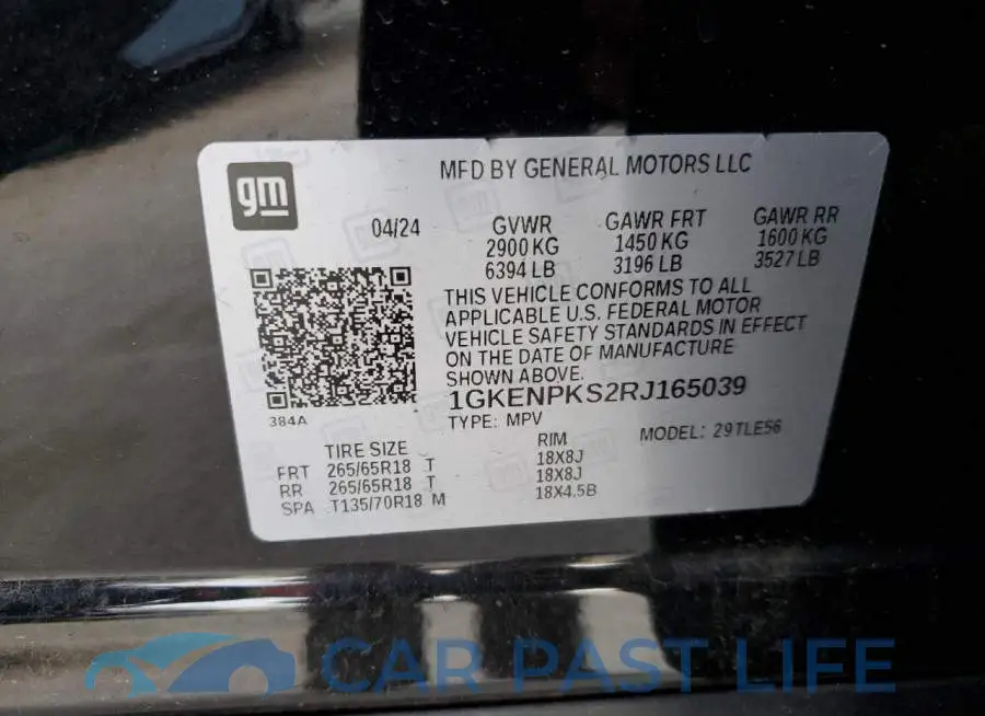 1GKENPKS2RJ165039# 14