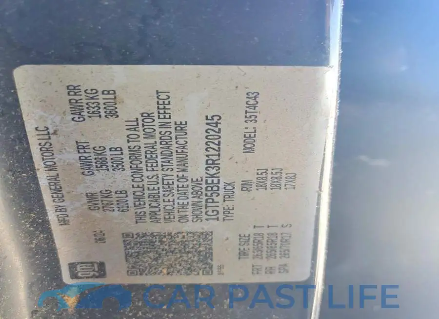 1GTP5BEK3R1220245# 12