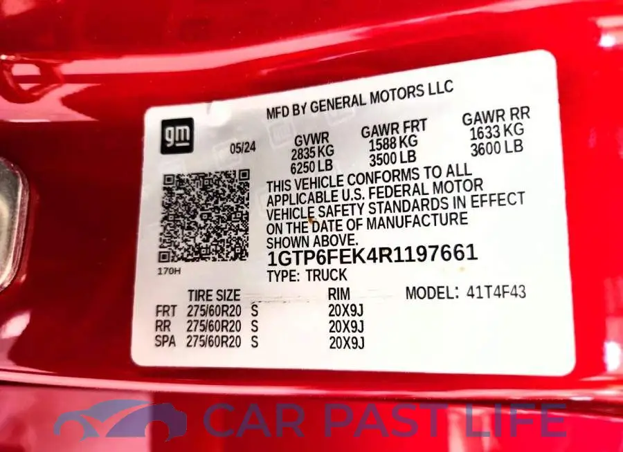 1GTP6FEK4R1197661# 12
