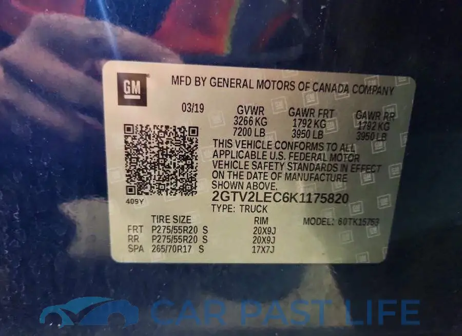 2GTV2LEC6K1175820# 12