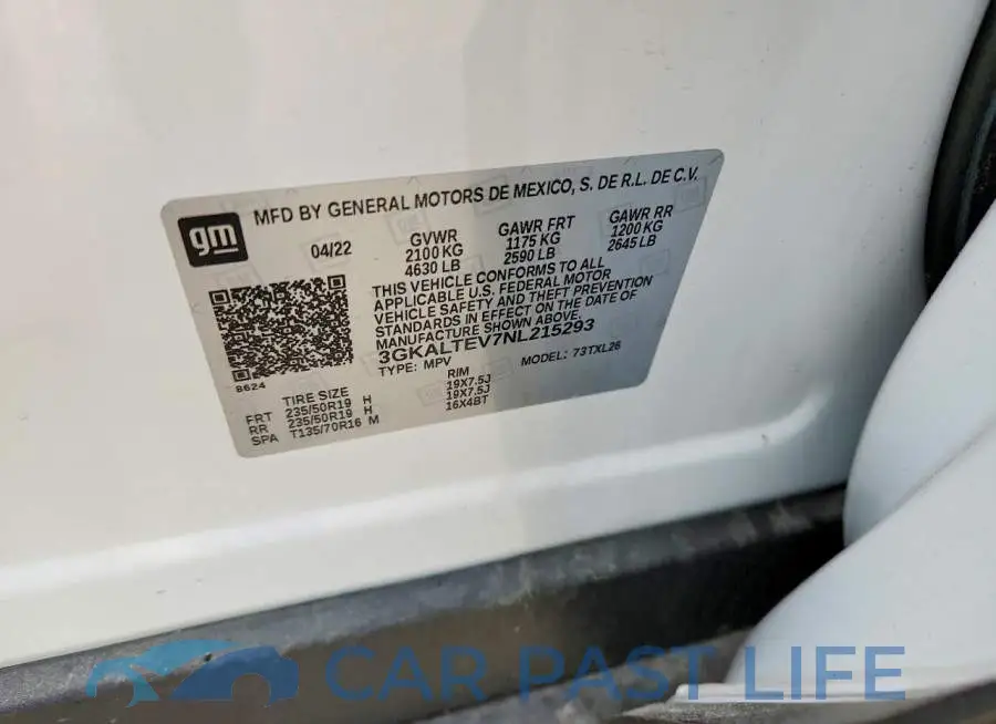 3GKALTEV7NL215293# 13