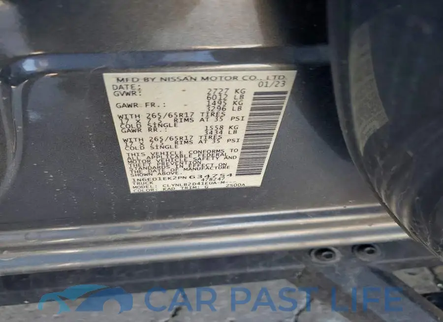 1N6ED1EK2PN634754# 13