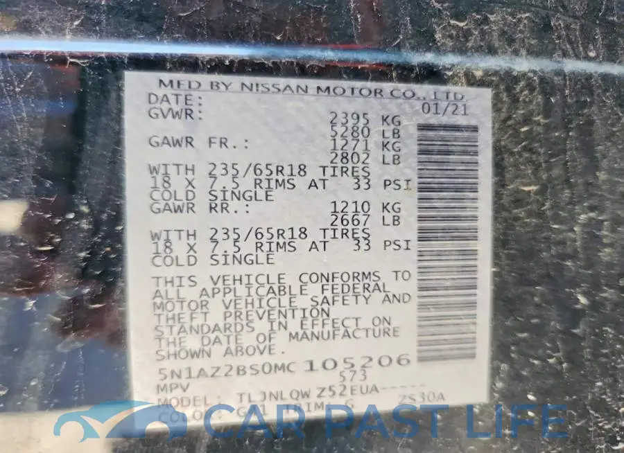 5N1AZ2BS0MC105206# 14