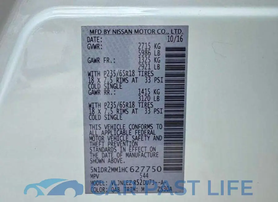 5N1DR2MM1HC627750# 15