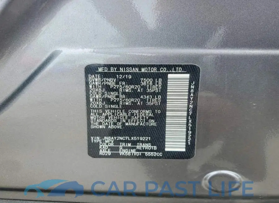 JN8AY2NC7LX519221# 13