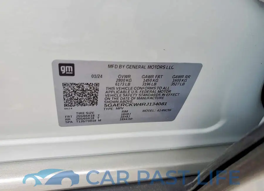 5GAERCKW4RJ134081# 12
