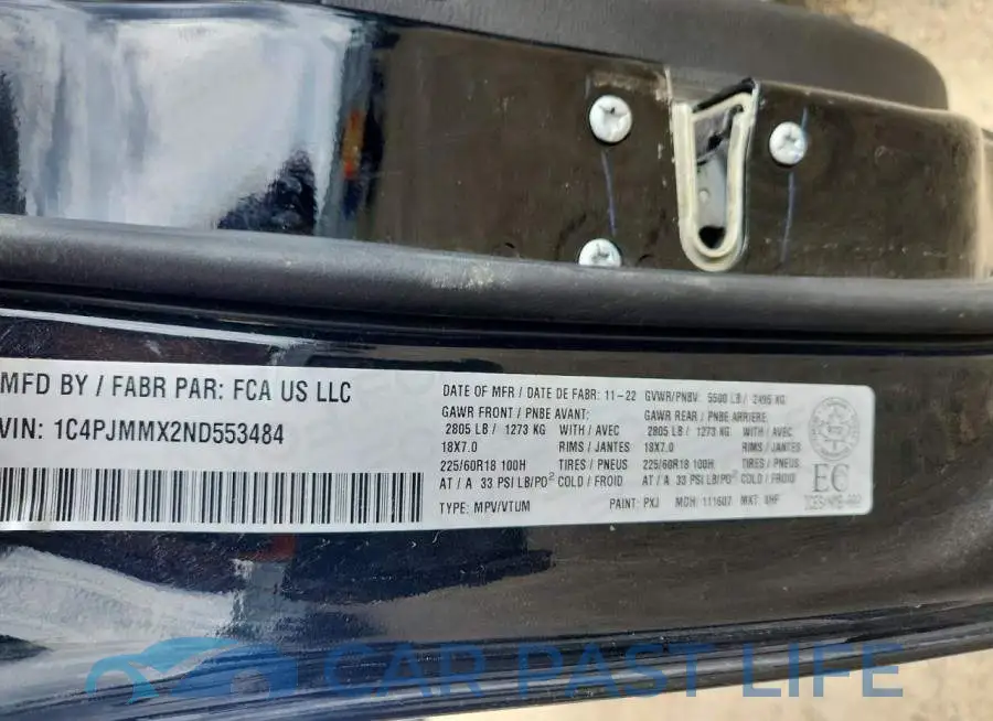 1C4PJMMX2ND553484# 12