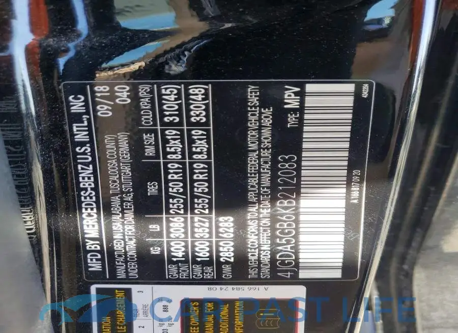 4JGDA5GB6KB212083# 13