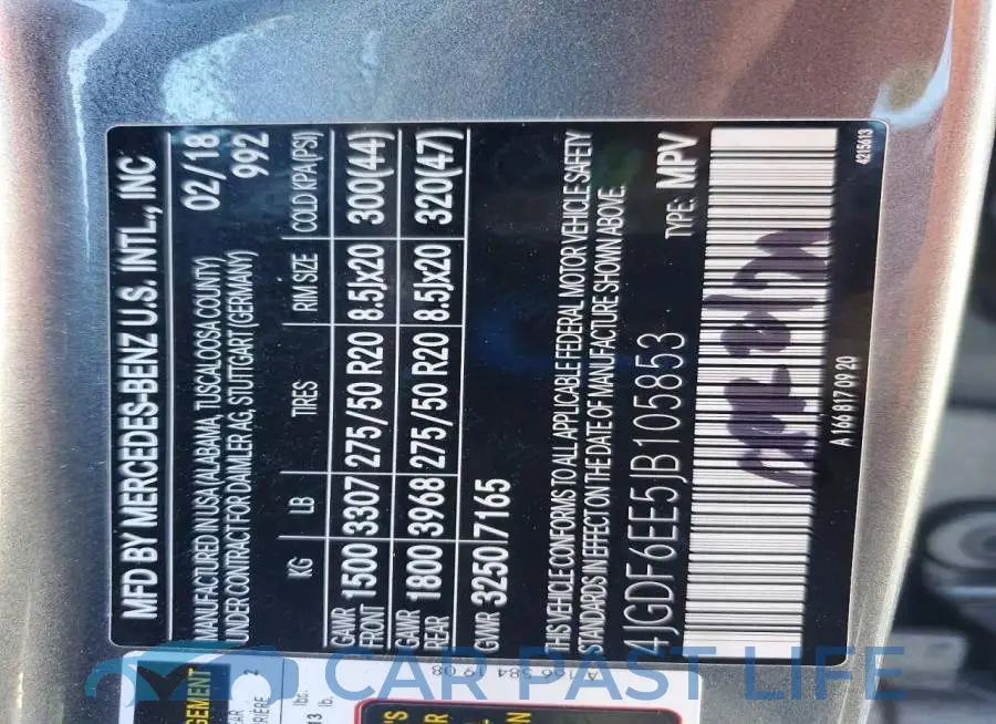 4JGDF6EE5JB105853# 13