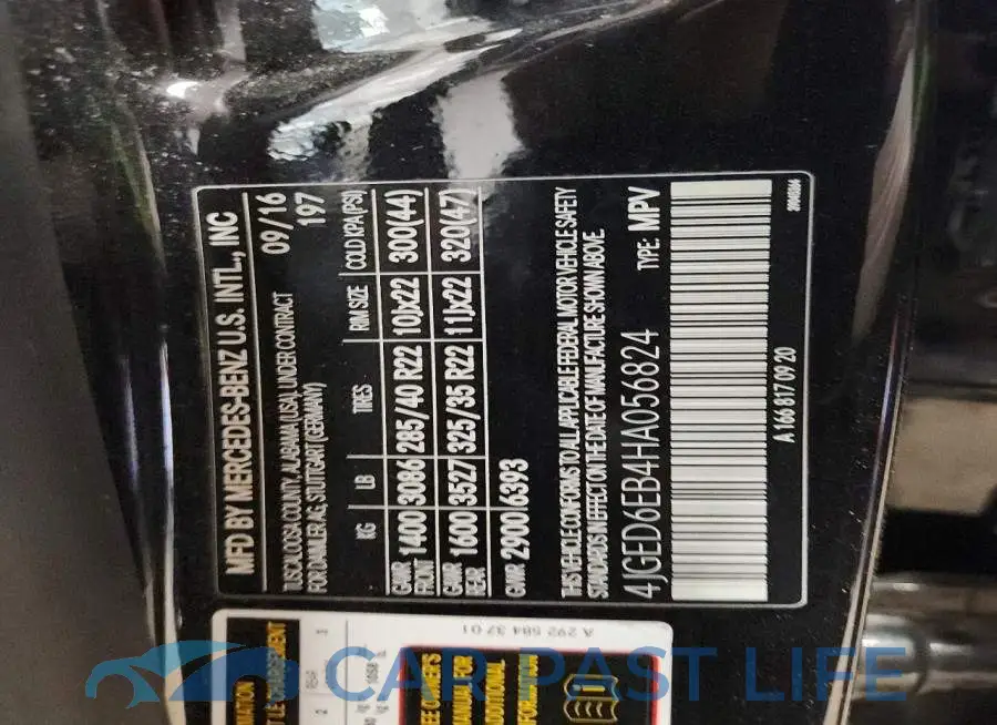 4JGED6EB4HA056824# 12