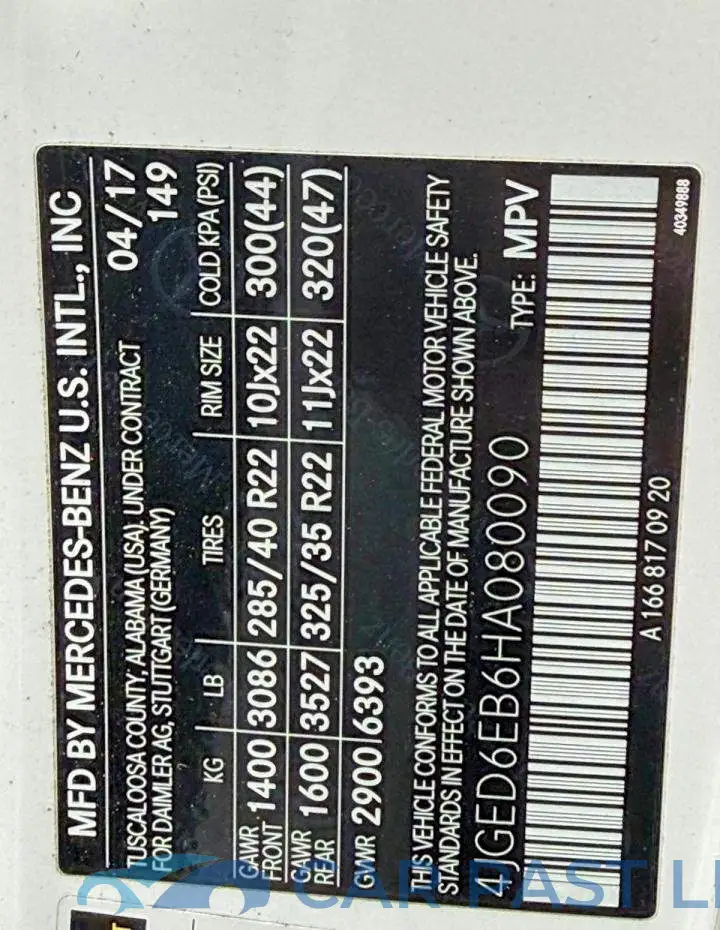 4JGED6EB6HA080090# 11