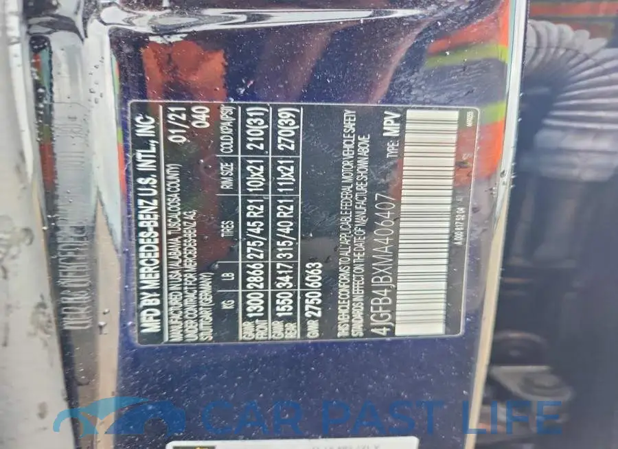 4JGFB4JBXMA406407# 13