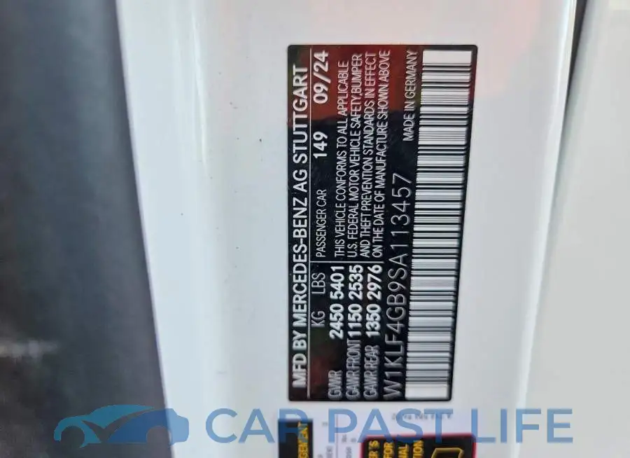 W1KLF4GB9SA113457# 12