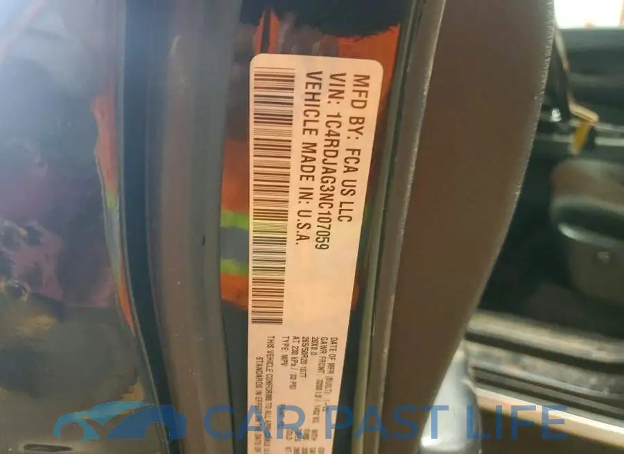 1C4RDJAG3NC107059# 14