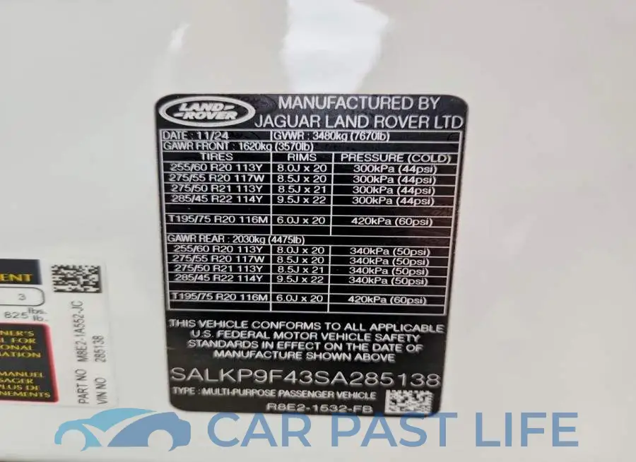 SALKP9F43SA285138# 13