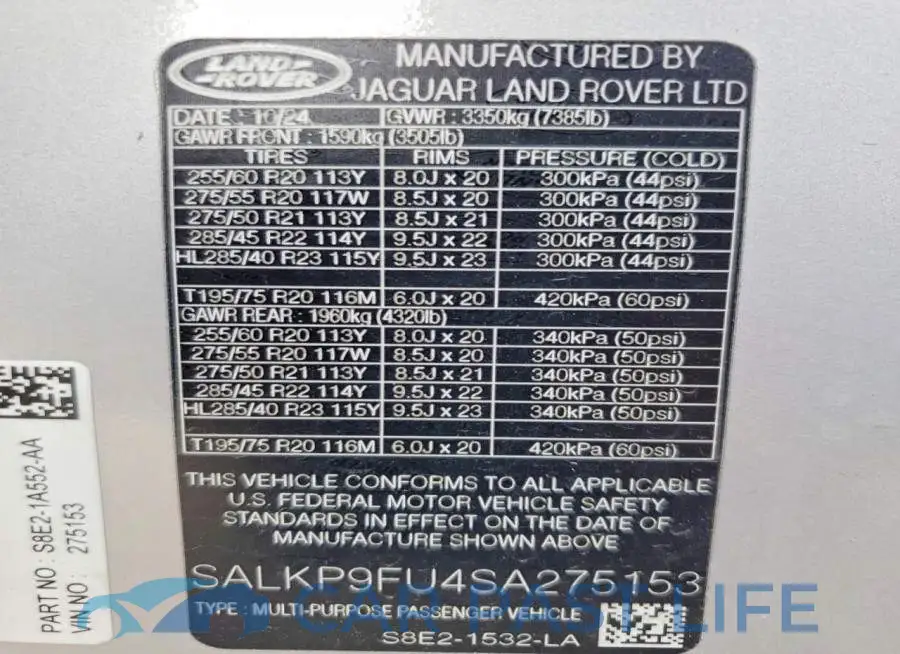 SALKP9FU4SA275153# 13