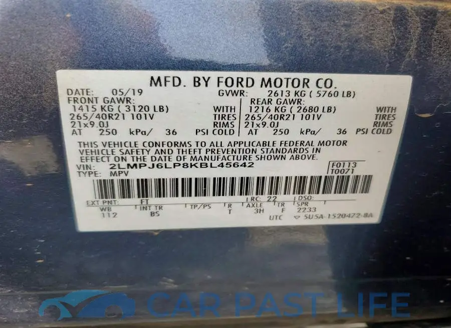 2LMPJ6LP8KBL45642# 14
