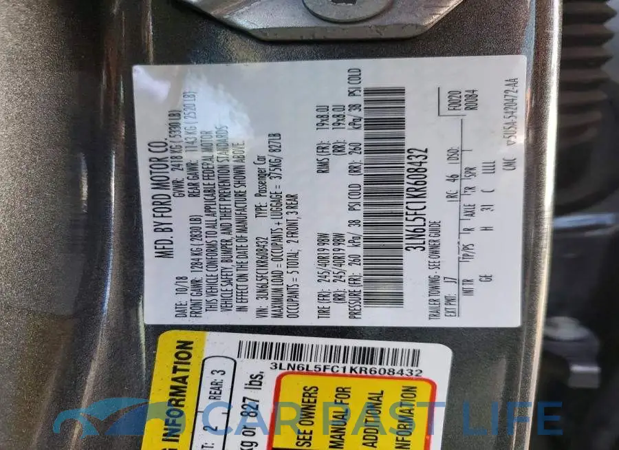 3LN6L5FC1KR608432# 12