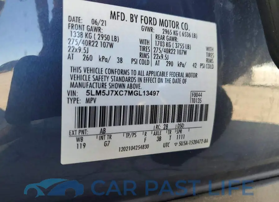 5LM5J7XC7MGL13497# 13
