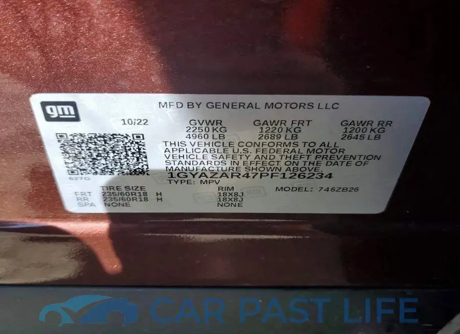 1GYAZAR47PF126234# 13