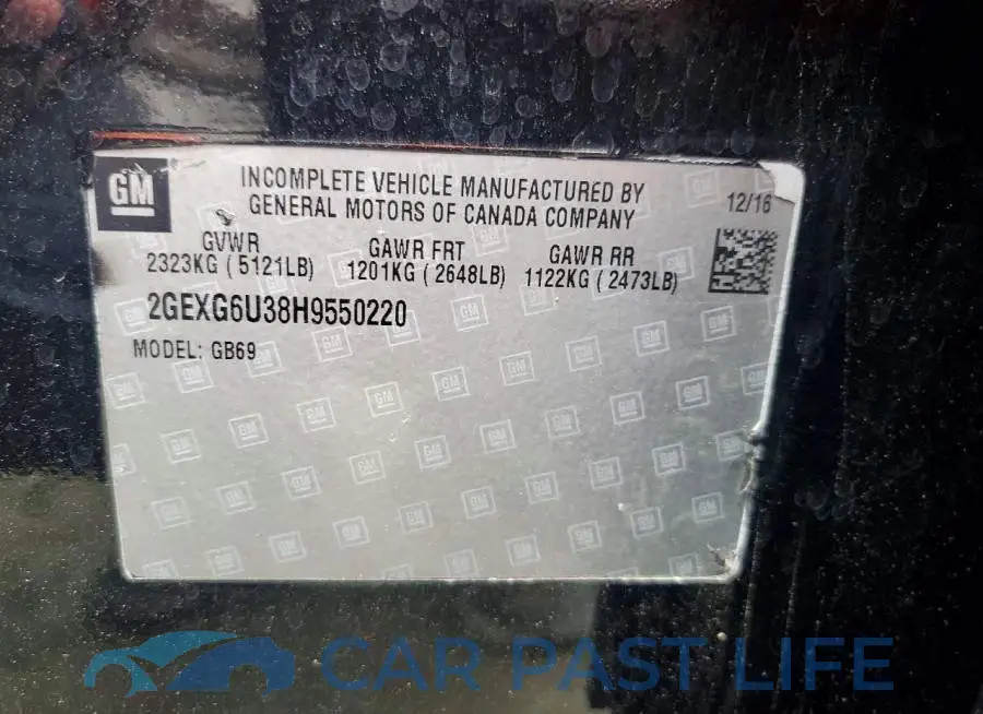 2GEXG6U38H9550220# 13