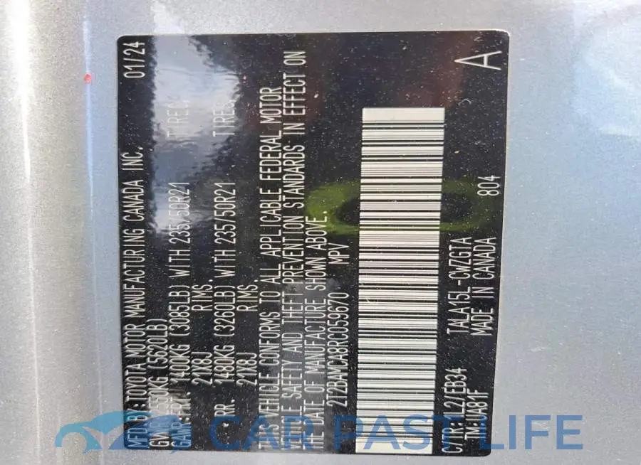 2T2BAMCA8RC059670# 13