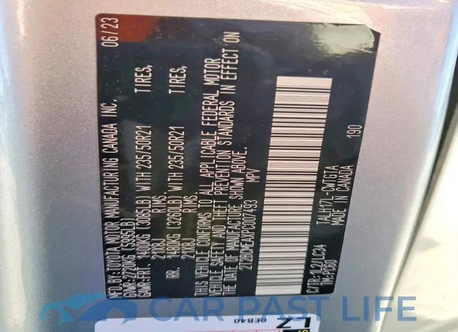 2T2BCMEAXPC007493# 13